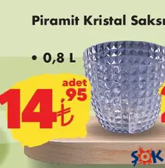 PİRAMİT KRİSTAL SAKSI 0,8 L PİRAMİT KRİSTAL SAKSI 0,8 L